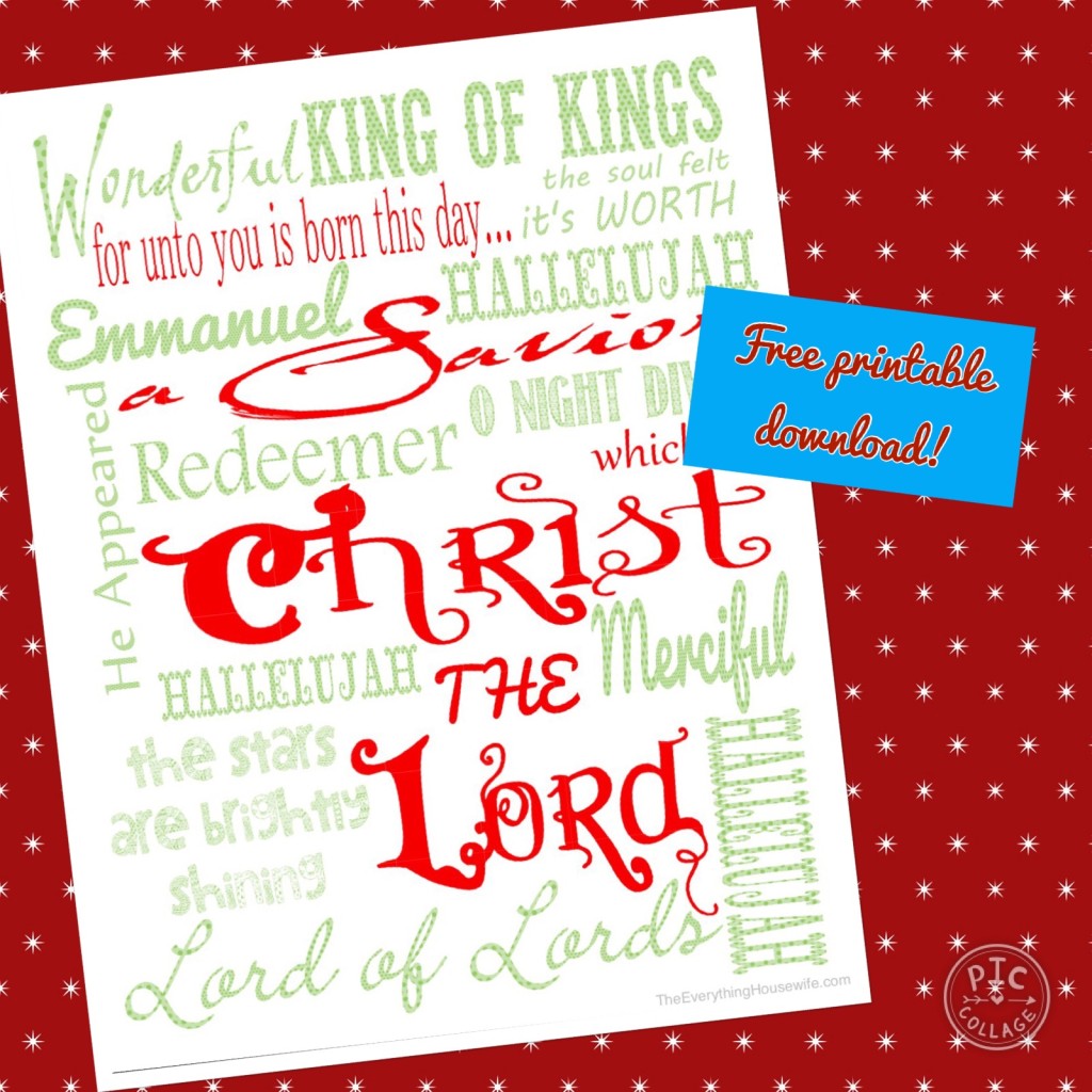 Free Christmas printable, free download, Christ the Lord