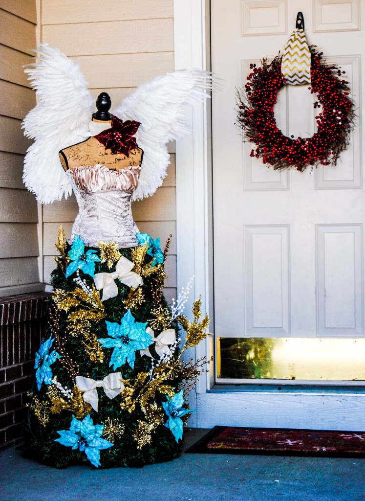 Christmas tree dress form angel DIY tutorial