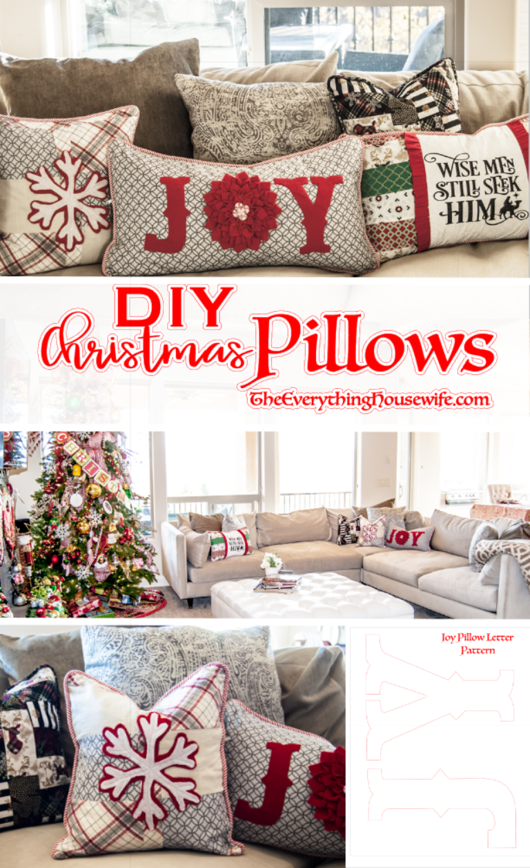 Christmas Pillows, DIY The Everything Housewife