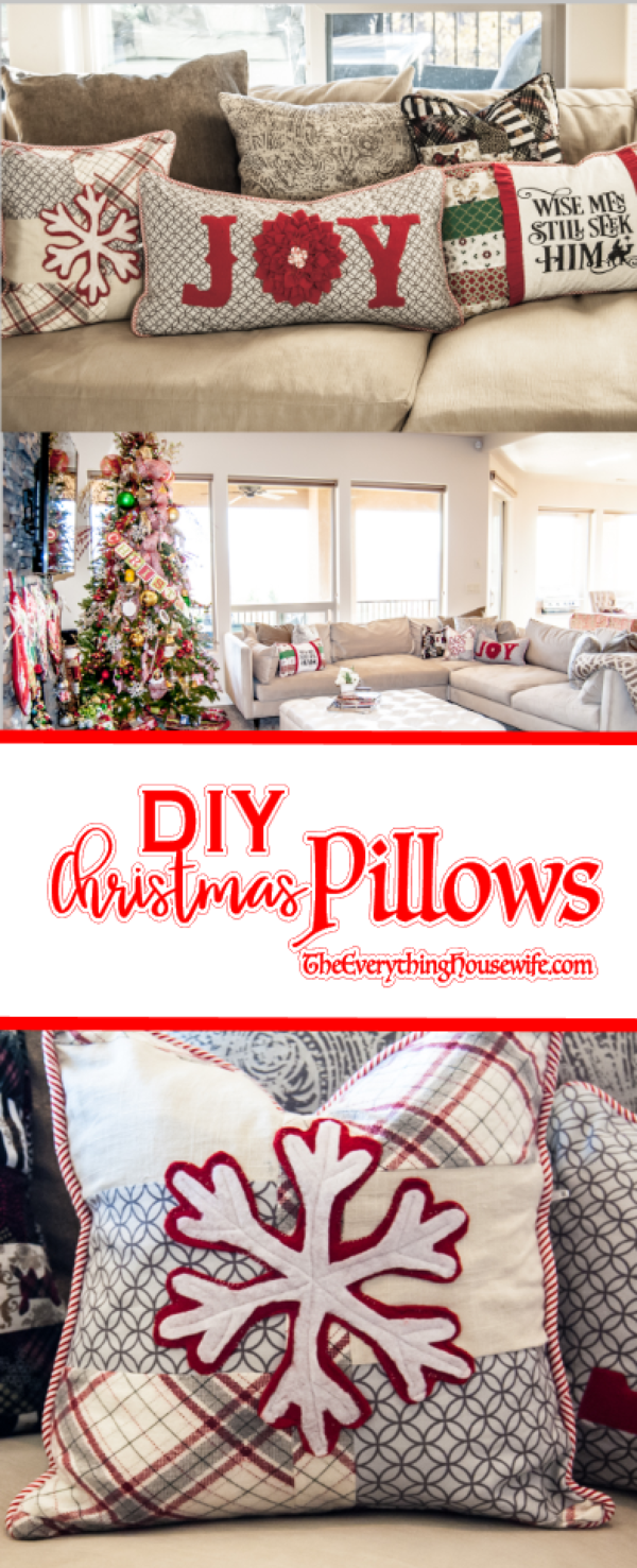 Christmas Pillows, DIY The Everything Housewife